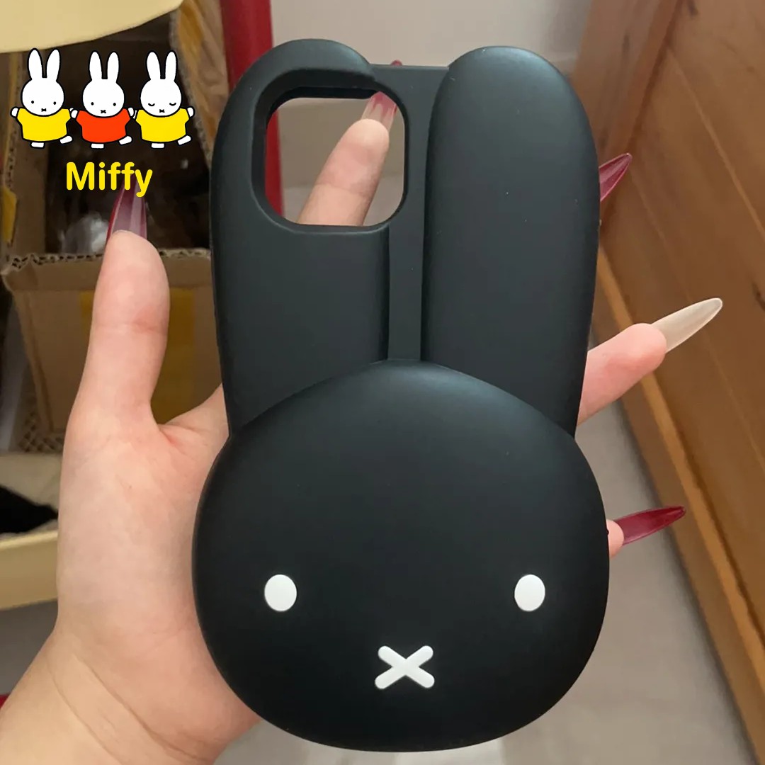 Phone Accessories Images - 미피 토끼 블랙 실리콘 폰 케이스