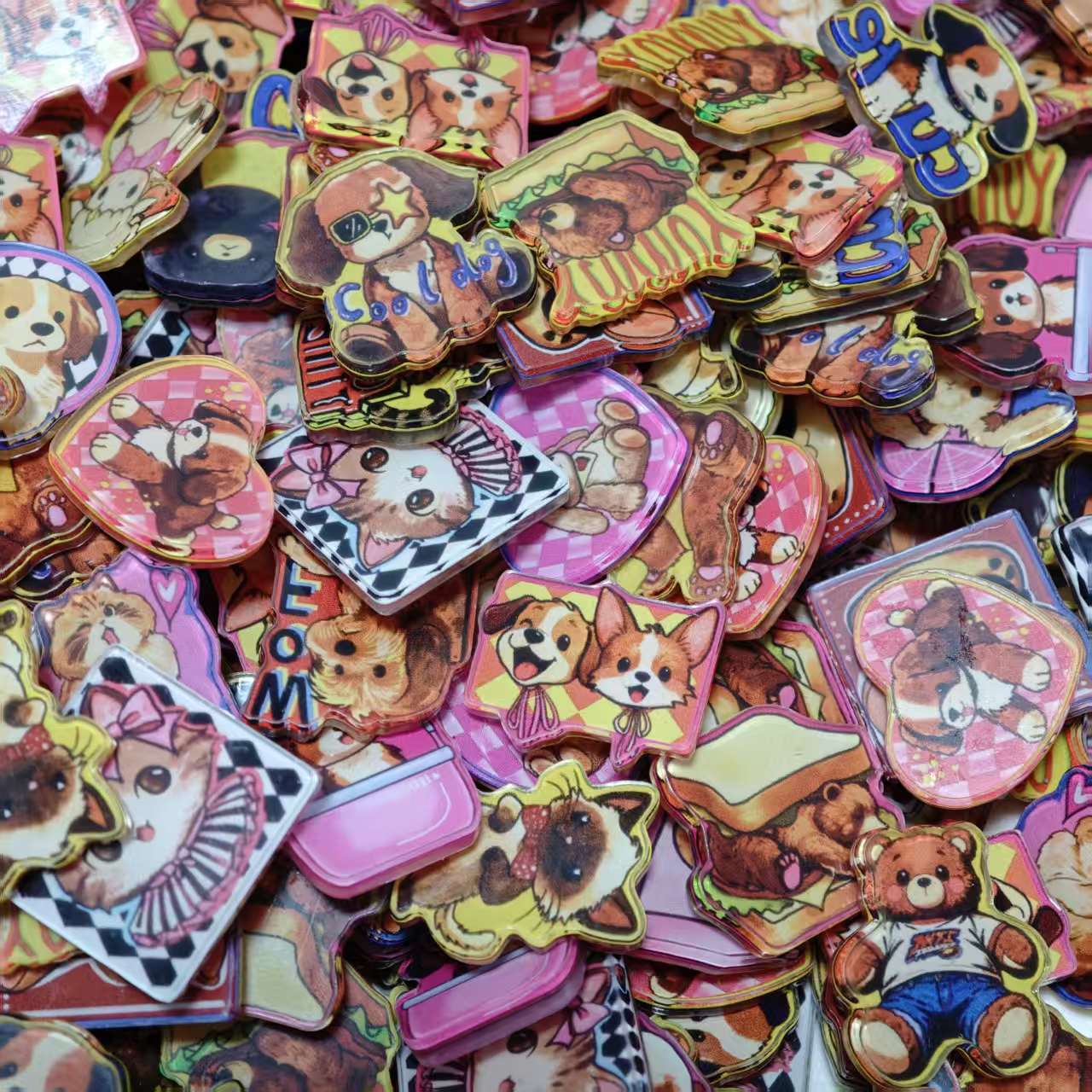 Phone Accessories Images - 50개/세트 동물 액세서리 랜덤 고양이 강아지