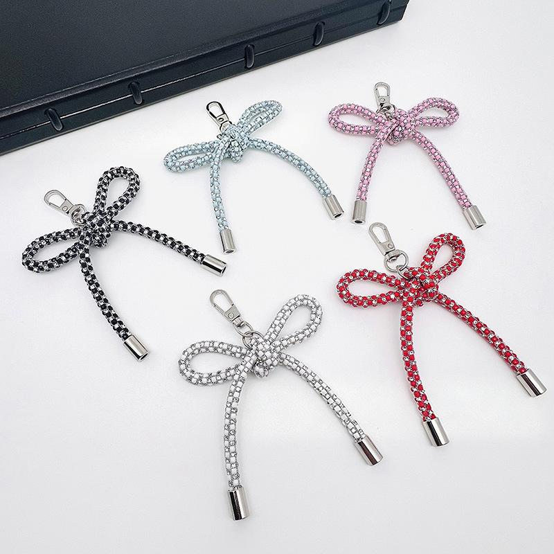 Phone Accessories Ideas - 크리스탈 나비 매듭 펜던트, 휴대폰 장식,