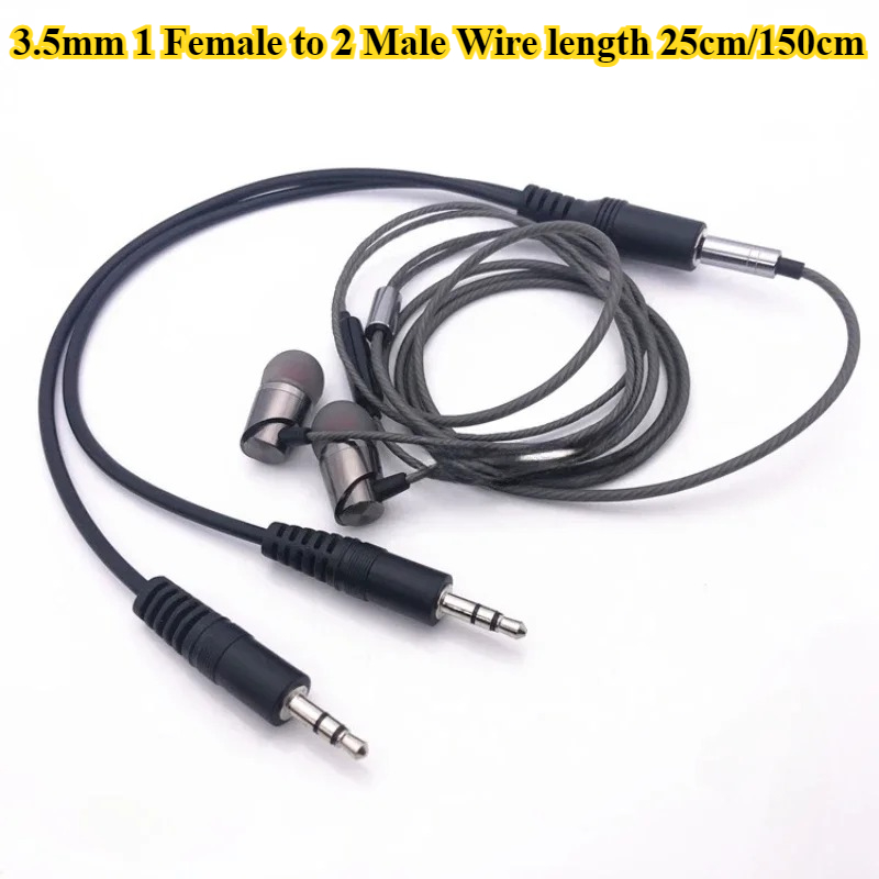 Earphone Splitter Jack - 2/5개/세트 3.5mm 1 to 2 오디오