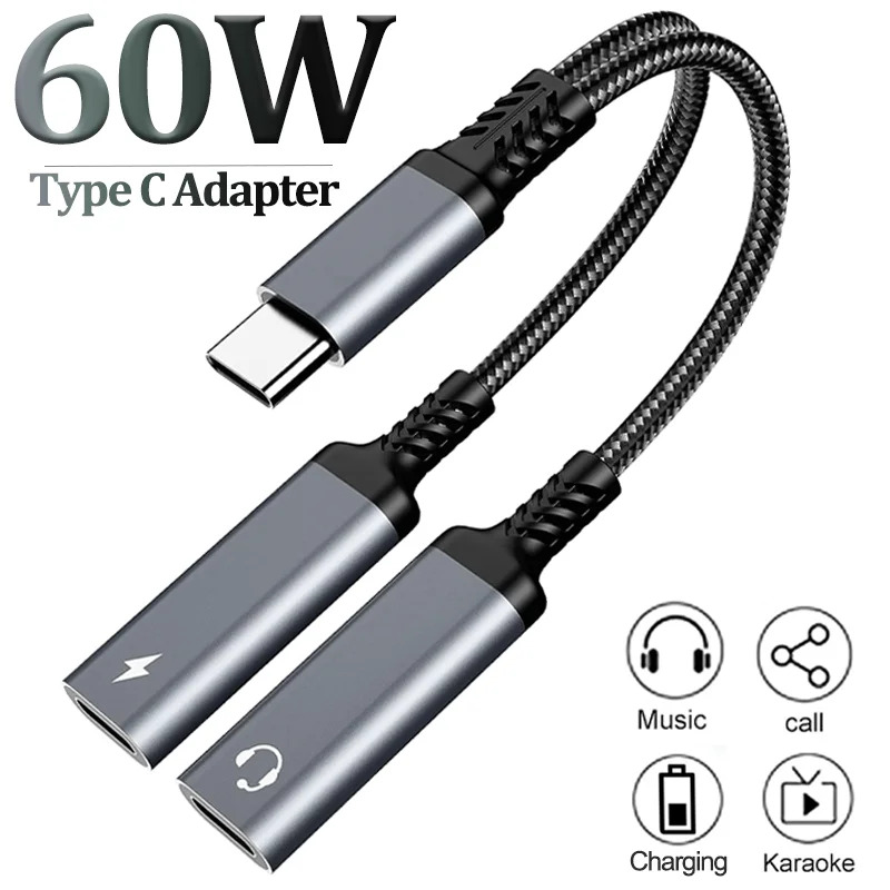 Earphone Splitter Jack - OTG 2 in 1 USB C