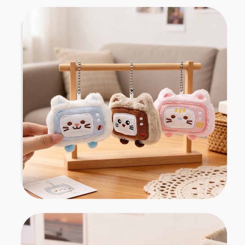 Phone Accessories Ideas - 귀여운 만화 캐릭터 고양이 인형 키체인