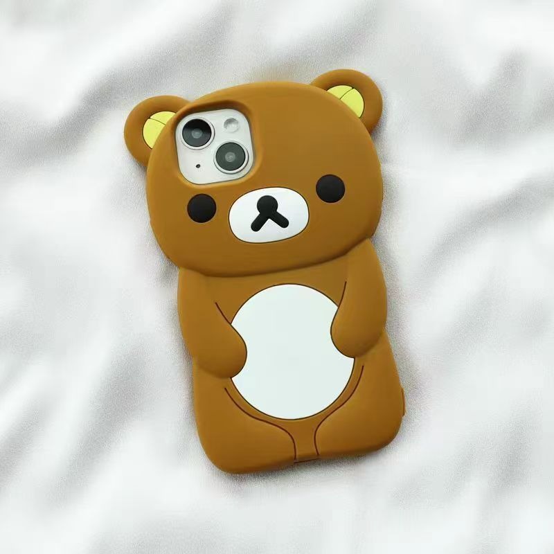 Phone Accessories Design - 릴라쿠마 실리콘 폰 케이스 귀여운 만화