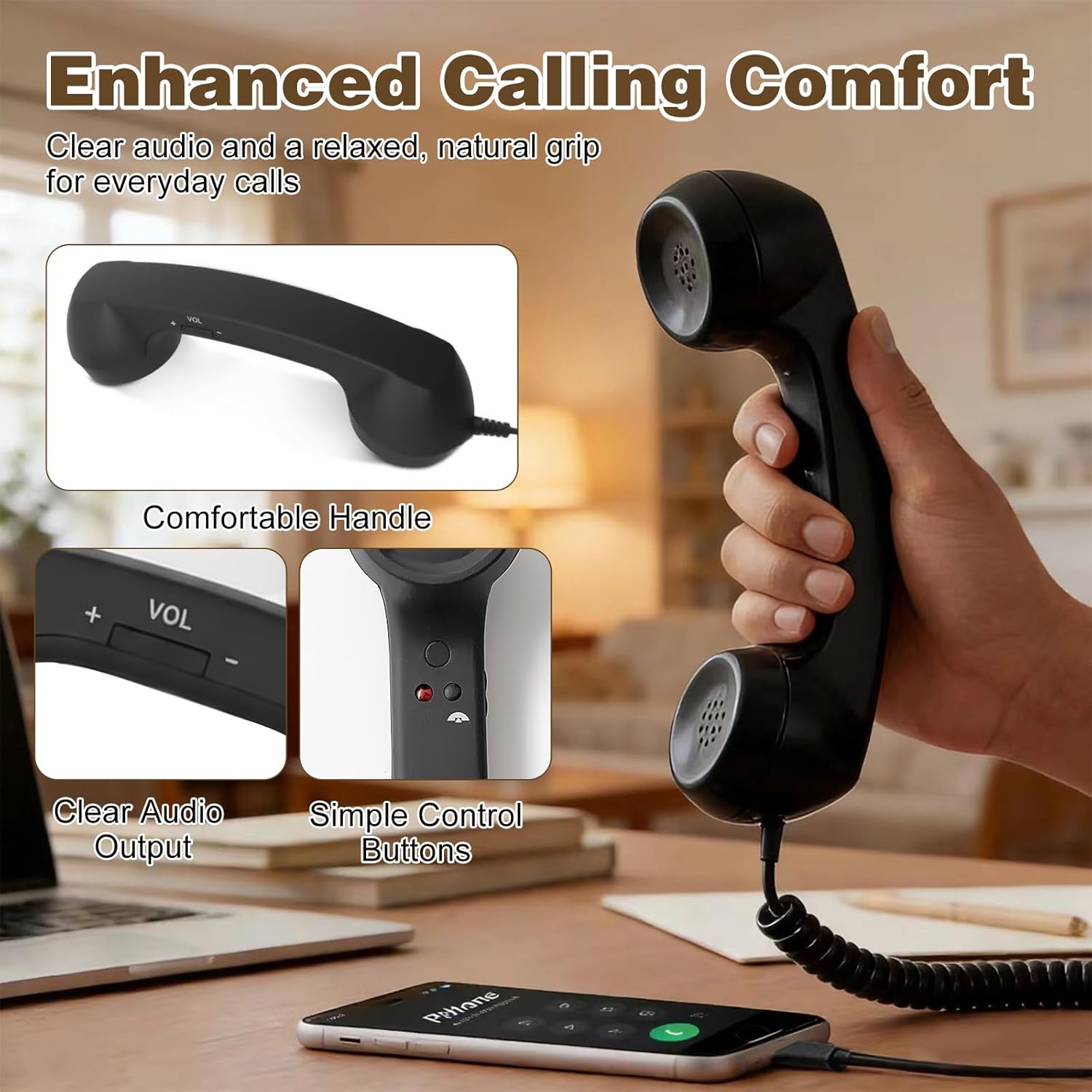 레트로 휴대폰 핸드셋, 클래식 유선 전화 핸드셋 (타입 - Retro Handset Phone 리뷰 및 가격