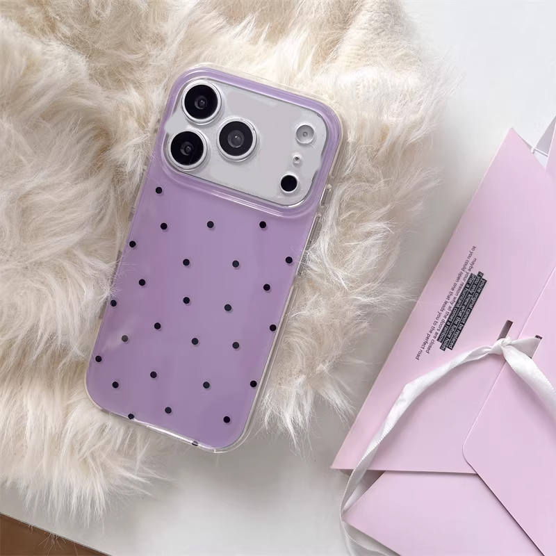 한국 인스타걸 심플 퍼플 물방울 무늬 만화 귀여운 폰  - Y2K Phone Accessories 리뷰 및 가격