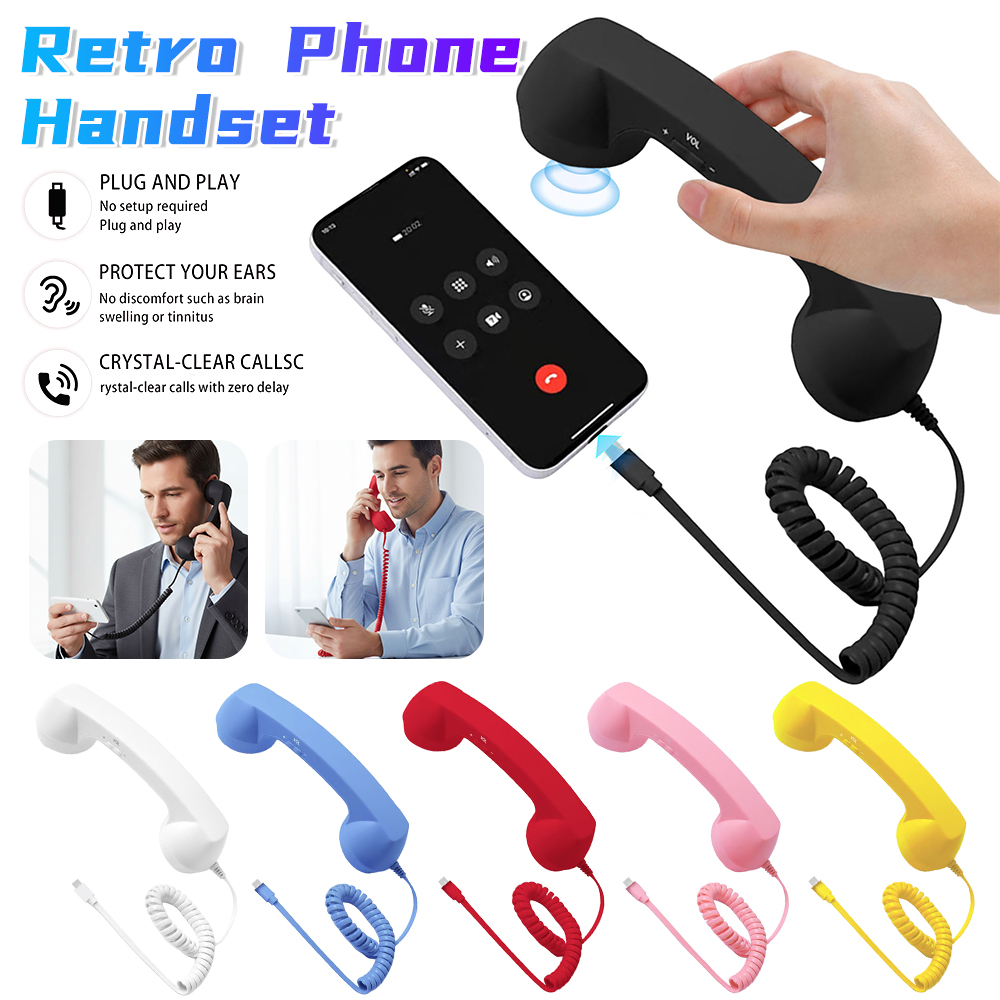 유형 C 범용 레트로 전화 핸드셋 레트로 전화 수신기  - Retro Handset Phone 리뷰 및 가격