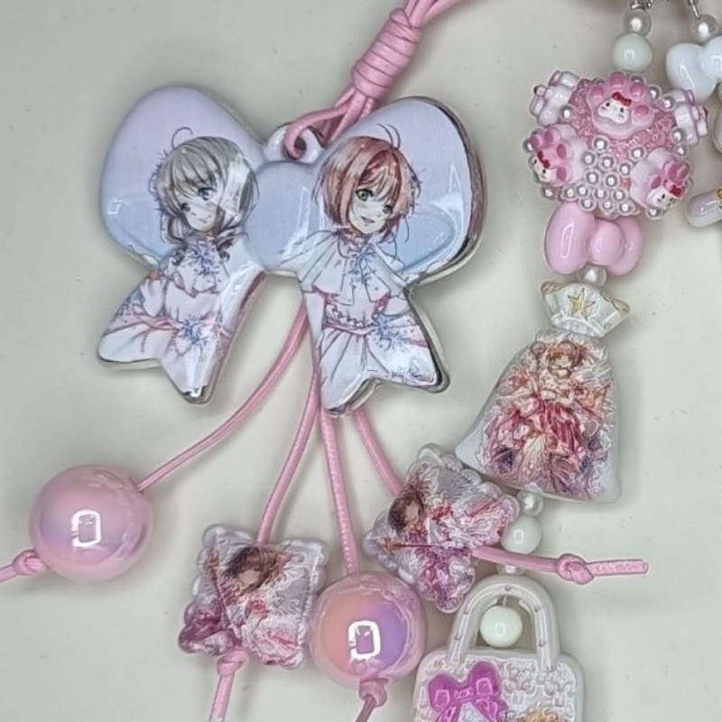새로운 모델 카드캡터 사쿠라 걸리쉬 하트 크리에이티브  - Phone Accessories Chain 리뷰 및 가격