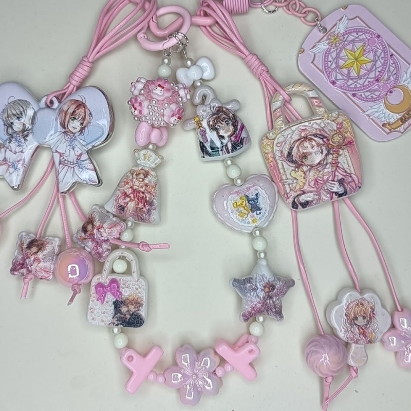새로운 모델 카드캡터 사쿠라 걸리쉬 하트 크리에이티브  - Phone Accessories Chain 리뷰 및 가격