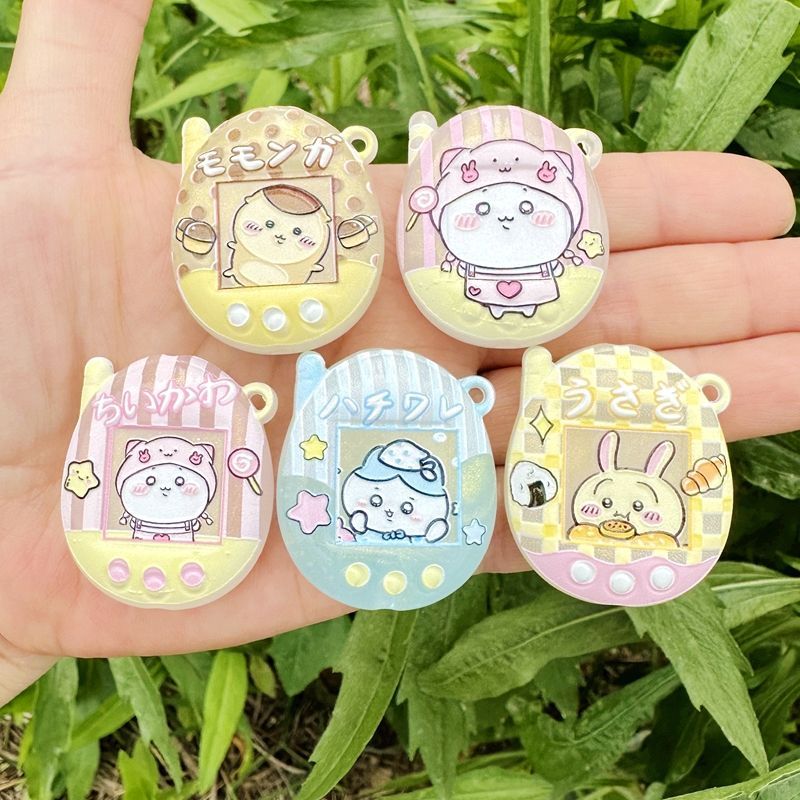 만화 발광 프린트 치이카와 홀 키체인 가방 펜던트 비즈 - Phone Accessories Chain 리뷰 및 가격