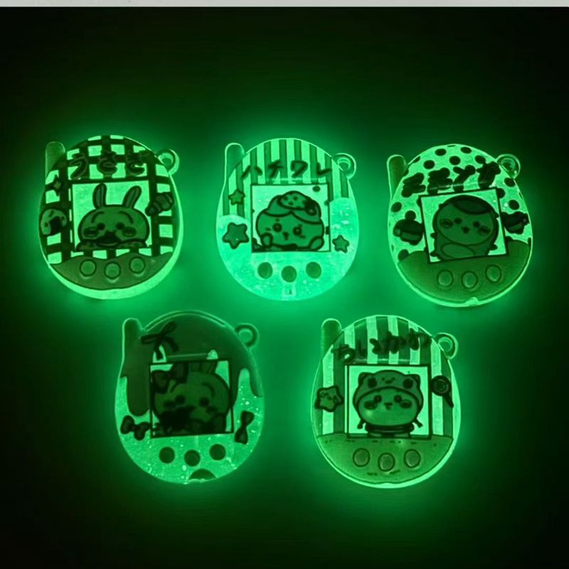 만화 발광 프린트 치이카와 홀 키체인 가방 펜던트 비즈 - Phone Accessories Chain 리뷰 및 가격