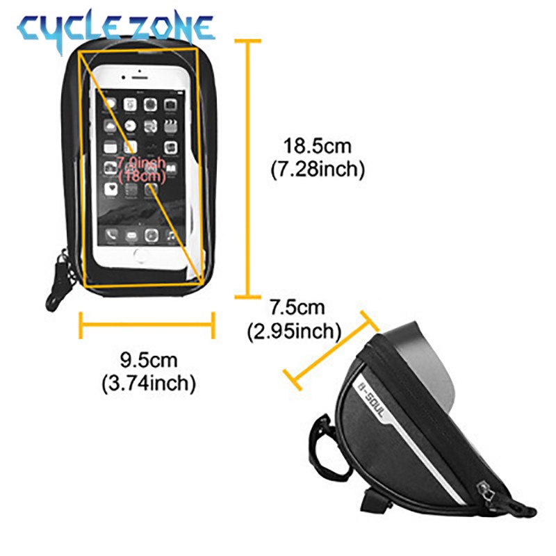 산악 자전거 가방 터치 스크린 사이클링 핸들 바 전화  - Phone Zone Accessories & Repair Photos 리뷰 및 가격