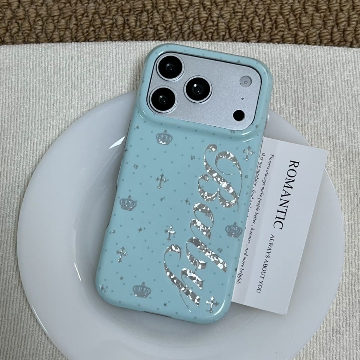 한국산 민트색 영어 크로스 천사 날개 폰 케이스 아이폰 - Y2K Phone Accessories 리뷰 및 가격
