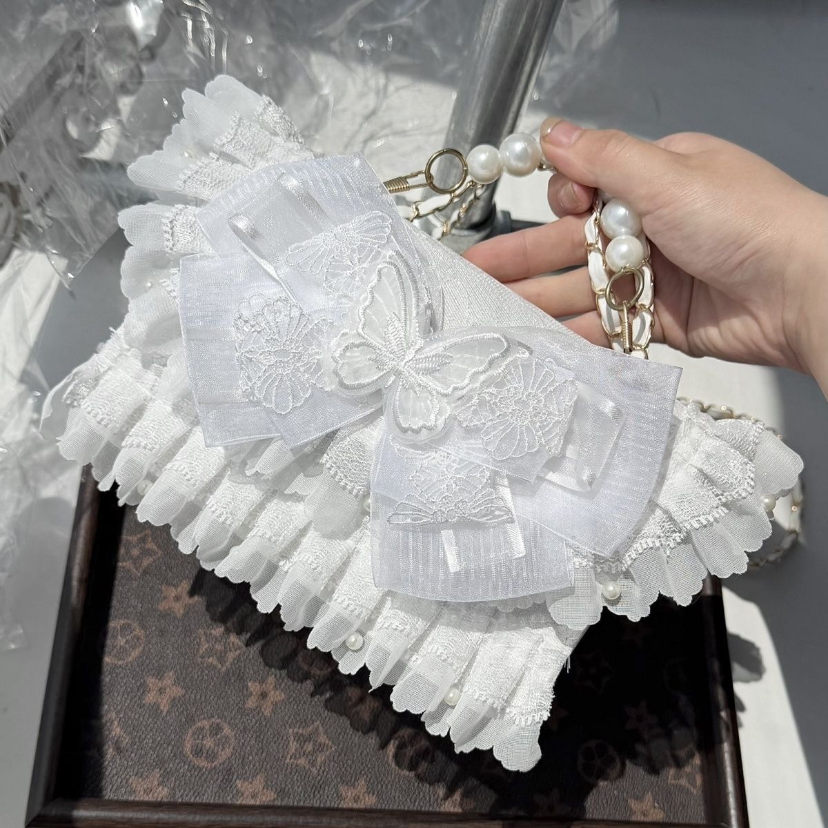 화이트 로리타 크로스 바디 백 Y2K 액세서리 나비 여 - Phone Accessories Design 리뷰 및 가격