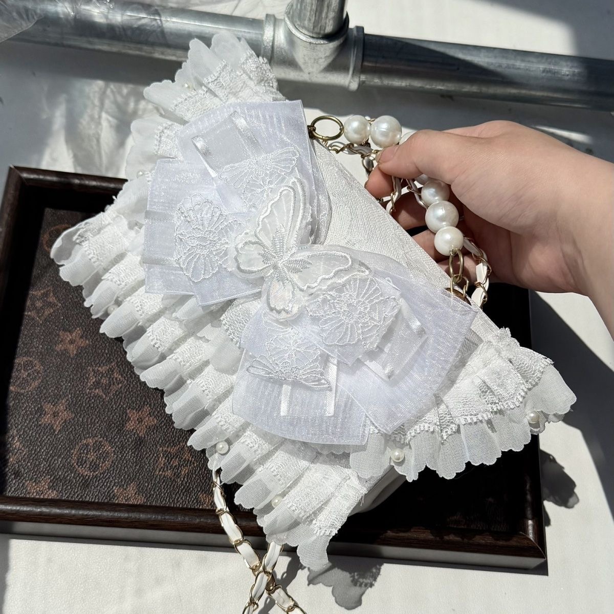 화이트 로리타 크로스 바디 백 Y2K 액세서리 나비 여 - Phone Accessories Design 리뷰 및 가격