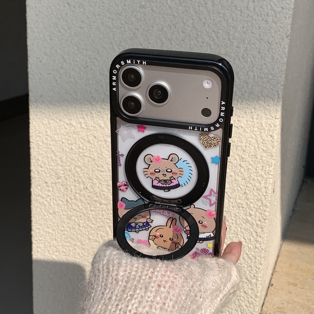 귀여운 우사기 하치와레 아크릴 폰 참 블랙 비즈 체인  - Phone Accessories Chain 리뷰 및 가격