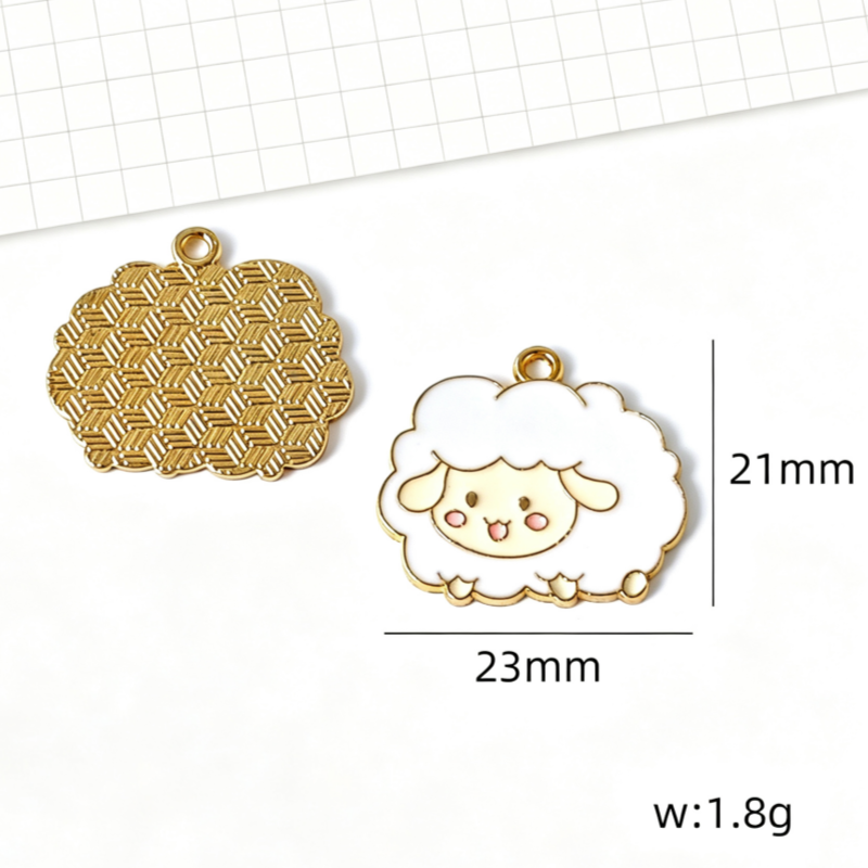 10pcs 만화 귀여운 작은 동물 양 꿀벌 펜던트 DI - Phone Accessories Chain 리뷰 및 가격
