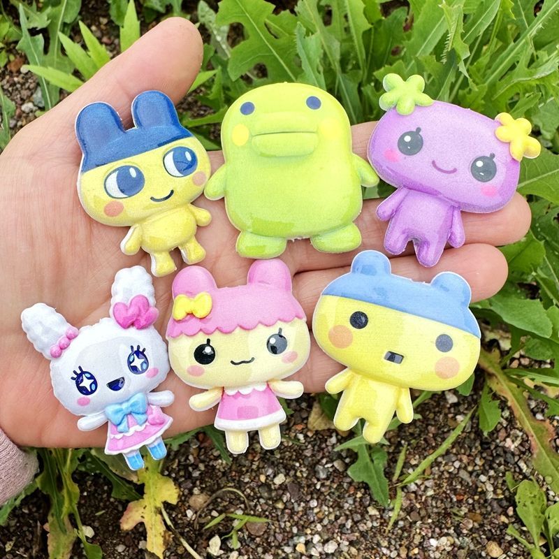 45mm 만화 다마고치 양면 인쇄 속이 빈 구슬, 휴대 - Phone Accessories Chain 리뷰 및 가격