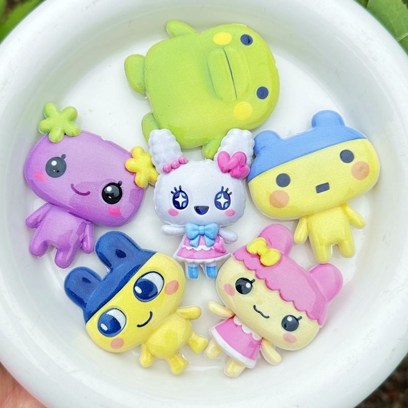 45mm 만화 다마고치 양면 인쇄 속이 빈 구슬, 휴대 - Phone Accessories Chain 리뷰 및 가격