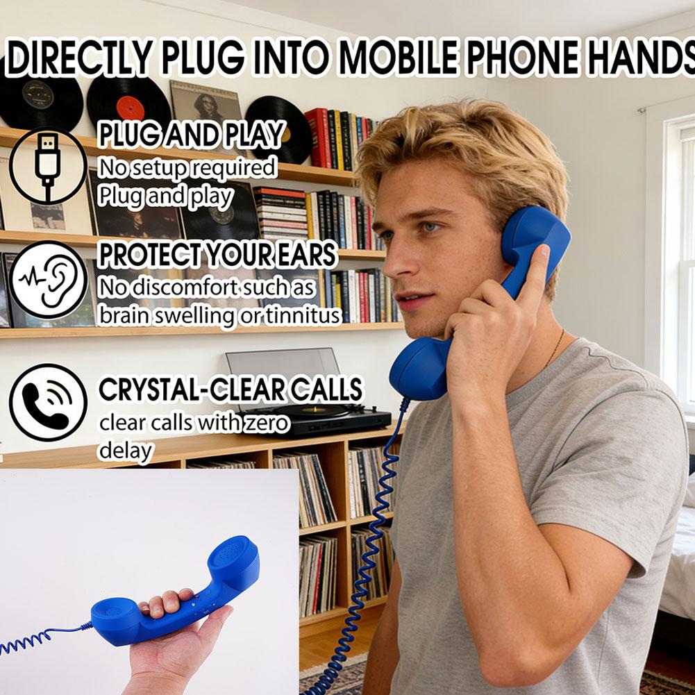 창의적인 유머러스한 레트로 전화기 수신기 타입-C 마이 - Retro Handset Phone 리뷰 및 가격