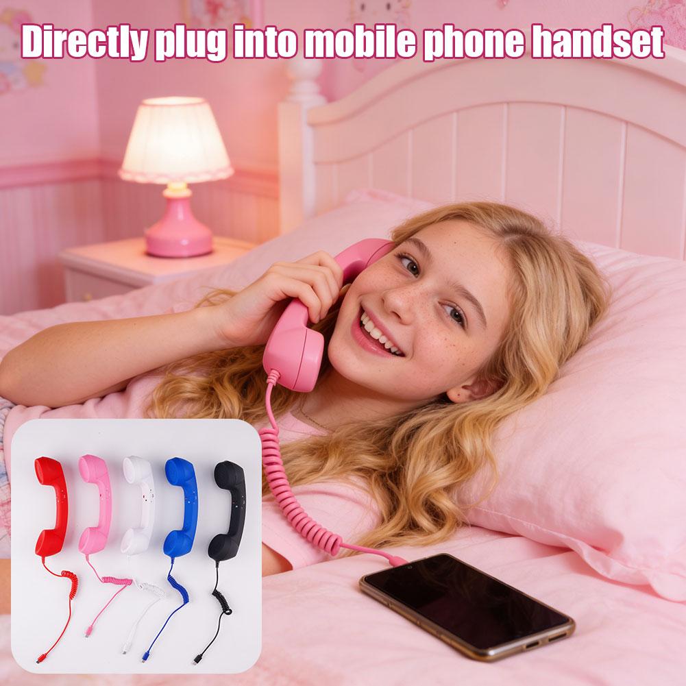 창의적인 유머러스한 레트로 전화기 수신기 타입-C 마이 - Retro Handset Phone 리뷰 및 가격