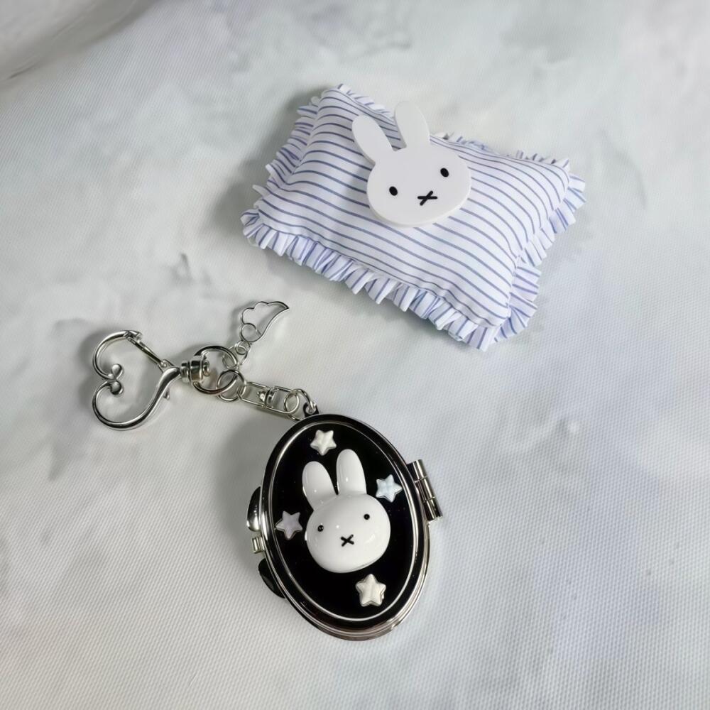 카와이 미피 메이크업 거울 크리에이티브 Y2K 메탈 플 - Phone Accessories Chain 리뷰 및 가격