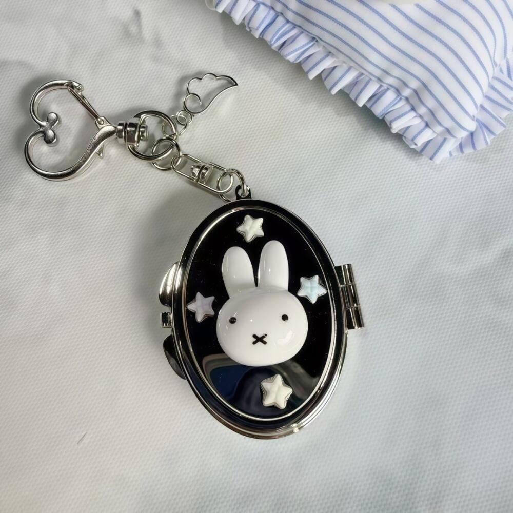 카와이 미피 메이크업 거울 크리에이티브 Y2K 메탈 플 - Phone Accessories Chain 리뷰 및 가격