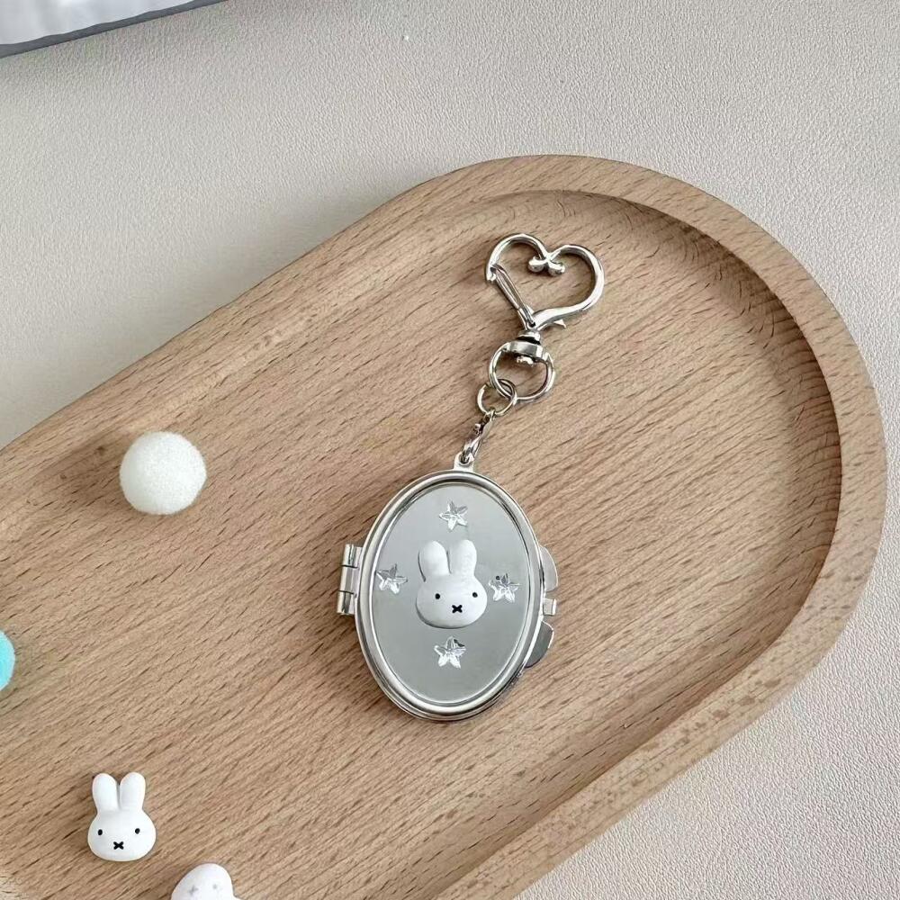 카와이 미피 메이크업 거울 크리에이티브 Y2K 메탈 플 - Phone Accessories Chain 리뷰 및 가격