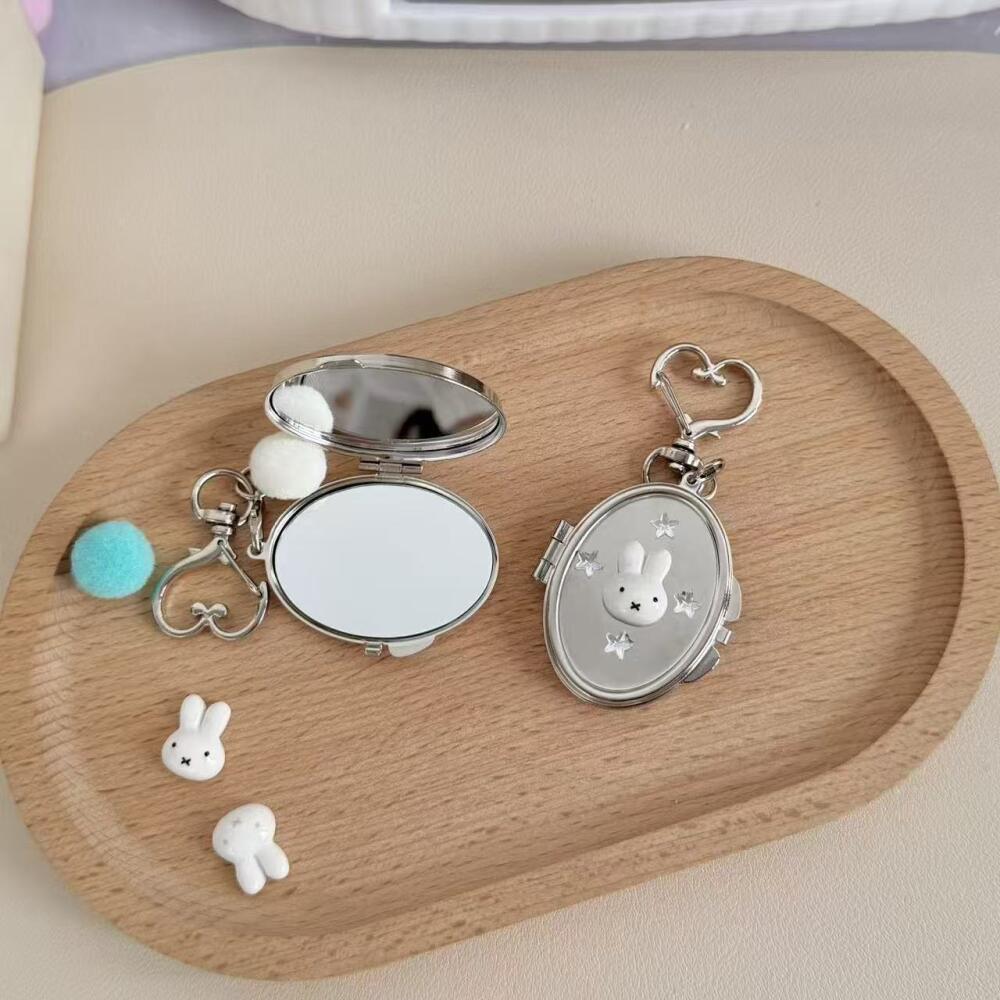 카와이 미피 메이크업 거울 크리에이티브 Y2K 메탈 플 - Phone Accessories Chain 리뷰 및 가격