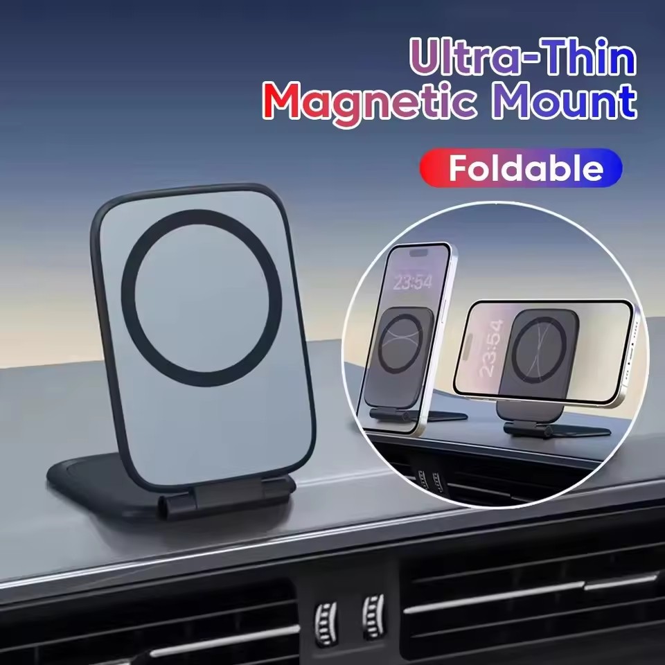 초박형 자기 휴대폰 홀더 접이식 휴대용 마운트 자기 자 - Phone Accessories For Car 리뷰 및 가격